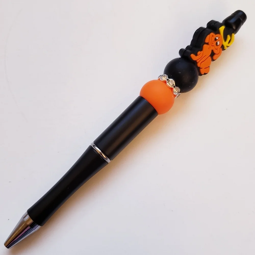 Handmade Christmas Grinch Max Beaded Silicone Focal Bead Pen